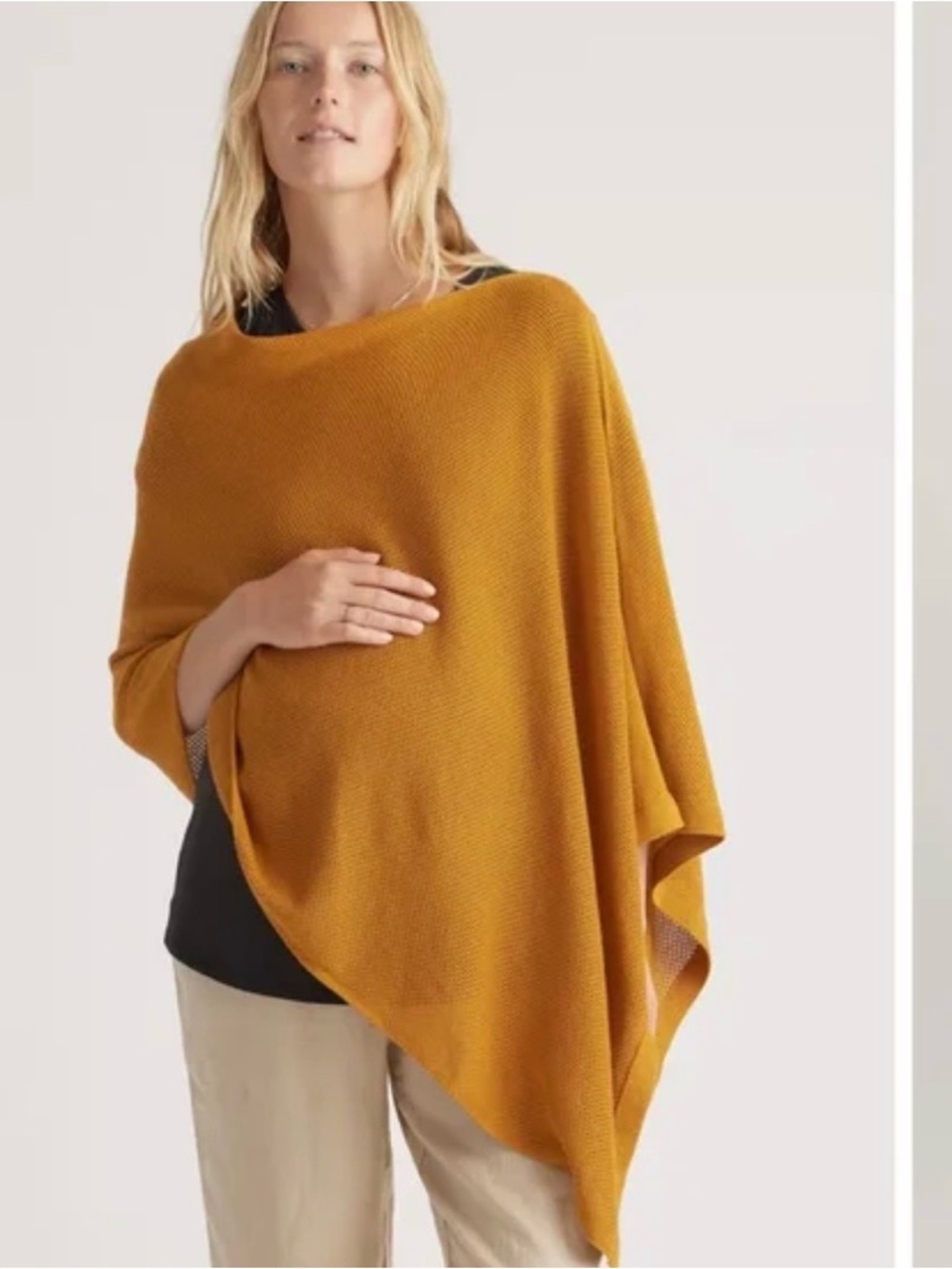 Quince lightweight nursing cover poncho cotton cashmere shawl breastfeeding